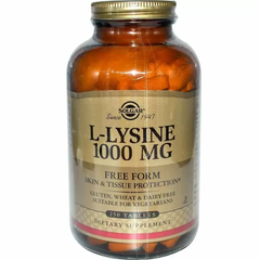 Лізин, L-Lysine, Solgar, 1000 мг, 250 таблеток