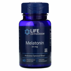 Мелатонін, Melatonin, Life Extension, 10 мг, 60 капсул