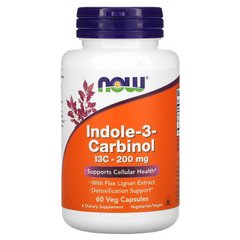 Индол-3-карбинол 200 мг, Indole-3-Carbinol 200 mg NOW Foods – 60 веганских капсул