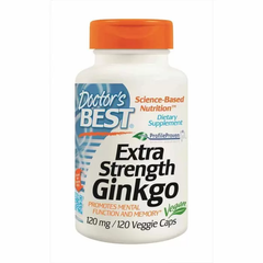 Гінкго білоба, Ginkgo, Doctor's Best, 120 мг, 120 капсул