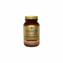 Витамин Д3, Vitamin D3, Solgar, 125 мкг (5000 МЕ), 60 вегетарианских капсул