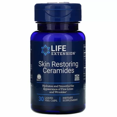 Відновлення шкіри, Skin Restoring Ceramides, Life Extension, кераміди, 30 вегетаріанських капсул
