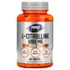 Цитруллин 1200 мг, L-Citrulline 1200 mg NOW Sports — 120 таблеток: изображение – 1