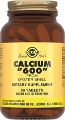Кальцій з раковин устриць, Calcium "600", Solgar, 60 таблеток