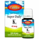 Витамин К-2 (менахинон), Super Daily K2, Carlson Labs, жидкость, 45 мкг, 10,16 мл: изображение – 1