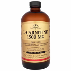Л карнитин жидкий, L-Carnitine, Solgar, лимон, 1500 мг, 473 мл