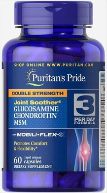 Double Strength Glucosamine, Chondroitin & MSM Joint Soother® - 60 каплет