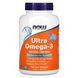 Ультра Омега-3 500 EPA/250 DHA, Ultra Omega-3 500 EPA/250 DHA NOW Foods – 180 риб'ячих капсул: зображення — 1