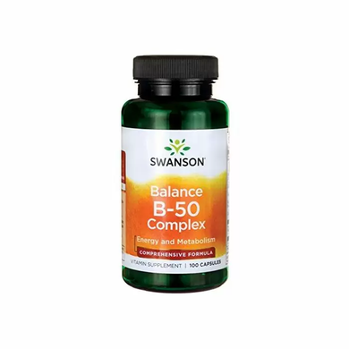 Комплекс витаминов В-50, Balance Vitamin B-50, Swanson, 100 капсул