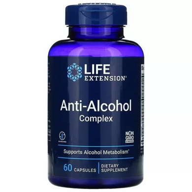 Антиалкогольний комплекс, Anti-Alcohol Complex, Life Extension, 60 вегетаріанських капсул