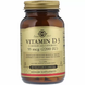 Вітамін D3, Vitamin D3, Solgar, потужність 2200 МО, 100 капсул: зображення — 1