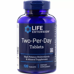 Мультивітаміни, Two-Per-Day Tablets, Life Extension, 120 таб.