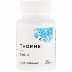 Біотин-8, Biotin-8, Thorne Research, 60 капсул