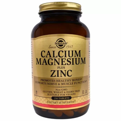 Кальций магний цинк (Calcium Magnesium Zinc), Solgar, 250 таблеток