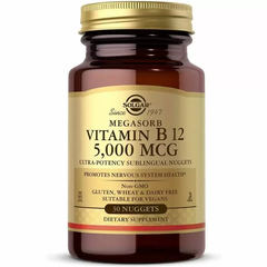 Вітамін В12, Vitamin B12, Solgar, сублінгвальний, 5000 мкг, 30 таблеток