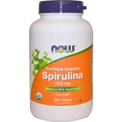 Витаминно-минеральный комплекс Now Spirulina 500 мг 500 таб