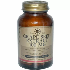 Экстракт виноградных косточек, Grape Seed, Solgar, 100 мг, 60 капсул