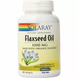 Лляна олія, Flaxseed Oil, Solaray, 1000 мг, 100 гелевих капсул: зображення — 1