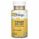 Вітамін Д3 і К2, Vitamin D-3 & K-2, Solaray, без сої, 60 капсул: зображення — 1