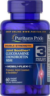 Double Strength Glucosamine, Chondroitin & MSM Joint Soother - 60 капсул