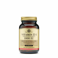 Вітамін Д3, Vitamin D3, Solgar, 25 мкг (1000 МО), 100 капсул