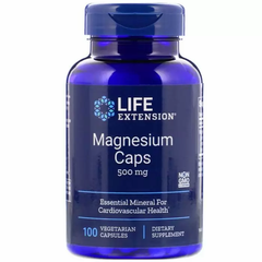 Магній, Magnesium, Life Extension, 500 мг, 100 капсул