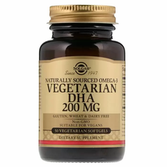 Омега 3 для вегетаріанців, Natural Omega-3, Solgar, 200 мг, 50 капсул