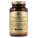 Витамин Д3 (холекальциферол), Vitamin D3, Solgar, 1000 МЕ, 250 капсул: изображение – 1