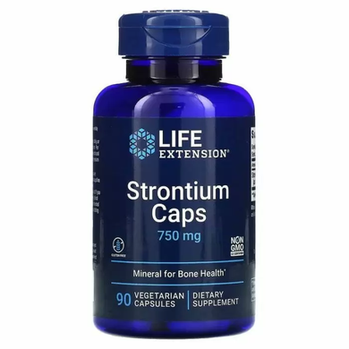 Стронций для здоровья костей, Strontium, Life Extension, 750 мг, 90 кап.
