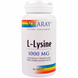 Лізин, L-Lysine, Solaray, 1000 мг, 90 таблеток: зображення — 1