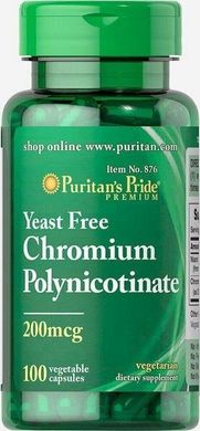Chromium Polynicotinate 200 mcg Yeast Free - 100 вег.кап