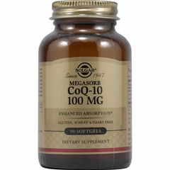 Коэнзим Q10 (CoQ-10 Megasorb), Solgar, дополненный, 100 мг, 90 капсул