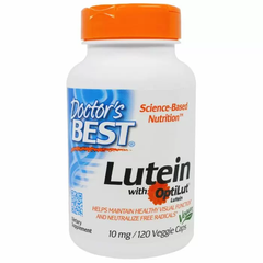 Лютеин, Lutein with OptiLut, Doctors Best, 10 мг, 120 капсул