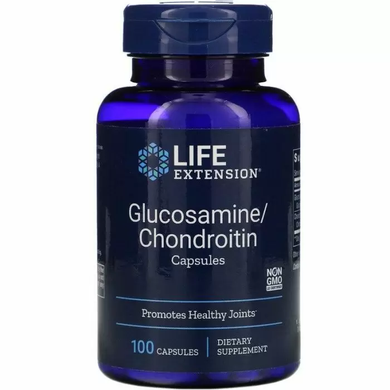 Глюкозамін, хондроїтин, Glucosamine / Chondroitin, Life Extension, 100 кап.