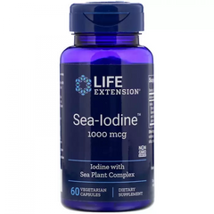 Йод, Sea-Iodine, Life Extension 1000 мкг, 60 капсул