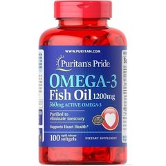 Omega-3 Fish Oil 1200 mg (360 mg Active Omega-3)200 Softgels