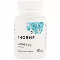 Метафолін, 5-MTHF, Thorne Research, 5 мг, 60 капсул