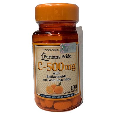 Vitamin C-500 mg with Bioflavonoids & Rose Hips - 100 каплет