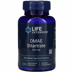 DMAE (Диметиламиноэтанол), DMAE Bitartrate, Life Extension, 150 мг, 200 капсул