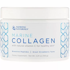 Морський колаген, з полуничним ароматом, Marine Collagen, Nordic Naturals, 150 г