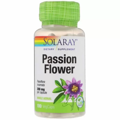 Пассифлора, Passion Flower, Solaray, 350 мг, 100 капсул