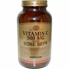Вітамін С з шипшиною, Vitamin C, Solgar, 500 мг, 250 таблеток