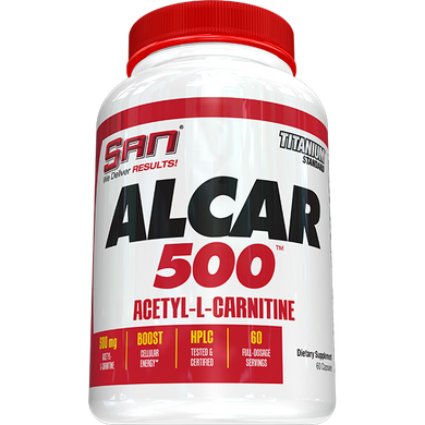 Ацетил-L-карнитин 500 мг, SAN Nutrition ALCAR 500 mg (Acetyl-L-Carnitine) – 60 капсул