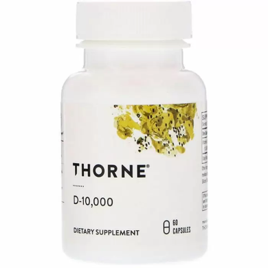 Витамин D-10 000, Vitamin D, Thorne Research, 60 кап.