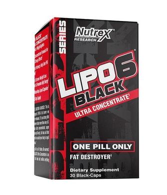 Жироспалювач Lipo-6 Black Ultra Concentrate 60 black-caps