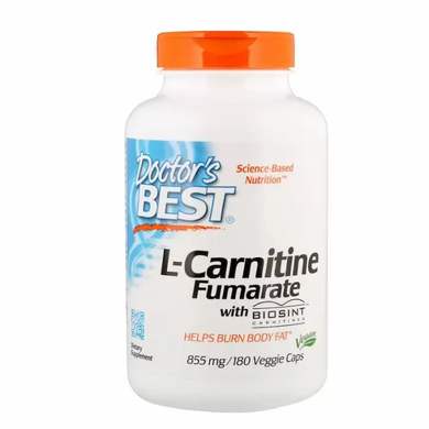 Карнітин Фумарат, L-Carnitine Fumarate, Doctor's Best, 855 мг, 180 капсул