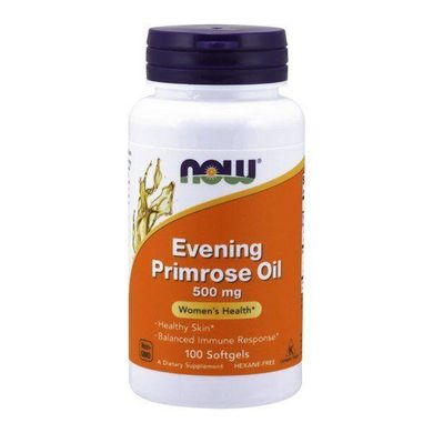 Олія вечірньої примули, Evening Primrose Oil, Now Foods, 500 мг, 100 капсул