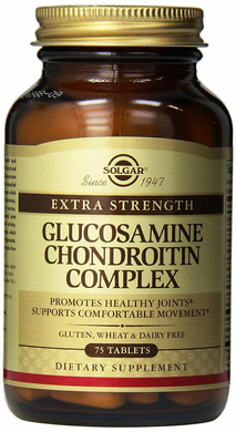 Глюкозамін Хондроітин комплекс, Glucosamine Chondroitin, Solgar, 75 таблеток