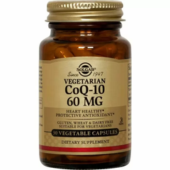 Коензим Q10, CoQ-10, Solgar, 60 мг, 30 капсул