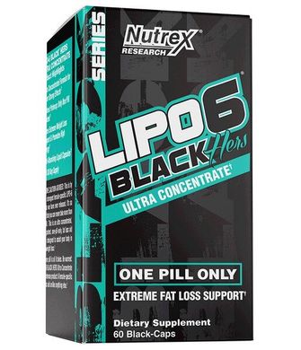 Жироспалювач Lipo-6 Black Hers Ultra Concentrate 60 black-caps